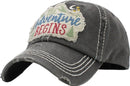 KBV1380 "The Adventure Begins" Vintage Washed Baseball Cap - MiMi Wholesale