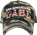 KBV1381 "America Babe" Vintage Washed Baseball Cap - MiMi Wholesale