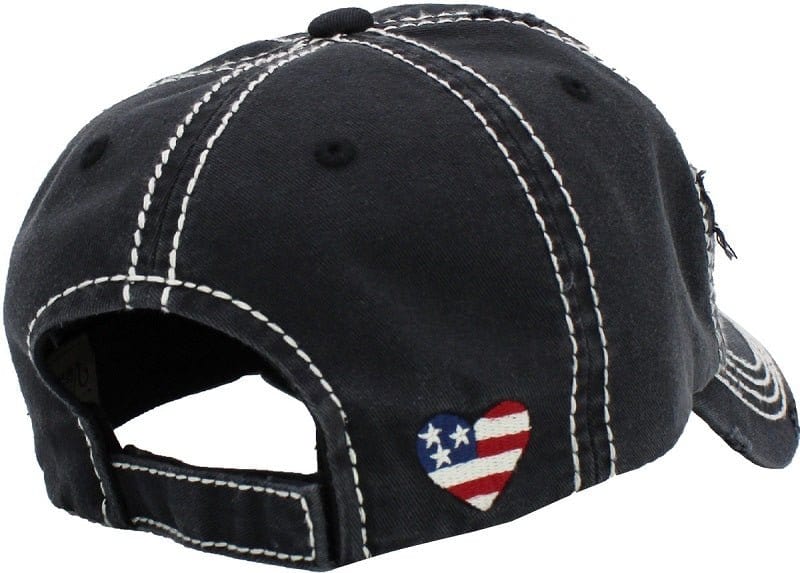 KBV1381 "America Babe" Vintage Washed Baseball Cap - MiMi Wholesale
