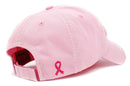 KBV1388 "Believe" Pink Ribbon Vintage Washed Baseball Cap - MiMi Wholesale