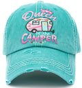 KBV1389 "Queen Camper" Vintage Washed Baseball Cap - MiMi Wholesale
