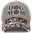 KBV1391 "Dog Mom" Vintage Washed Baseball Cap - MiMi Wholesale