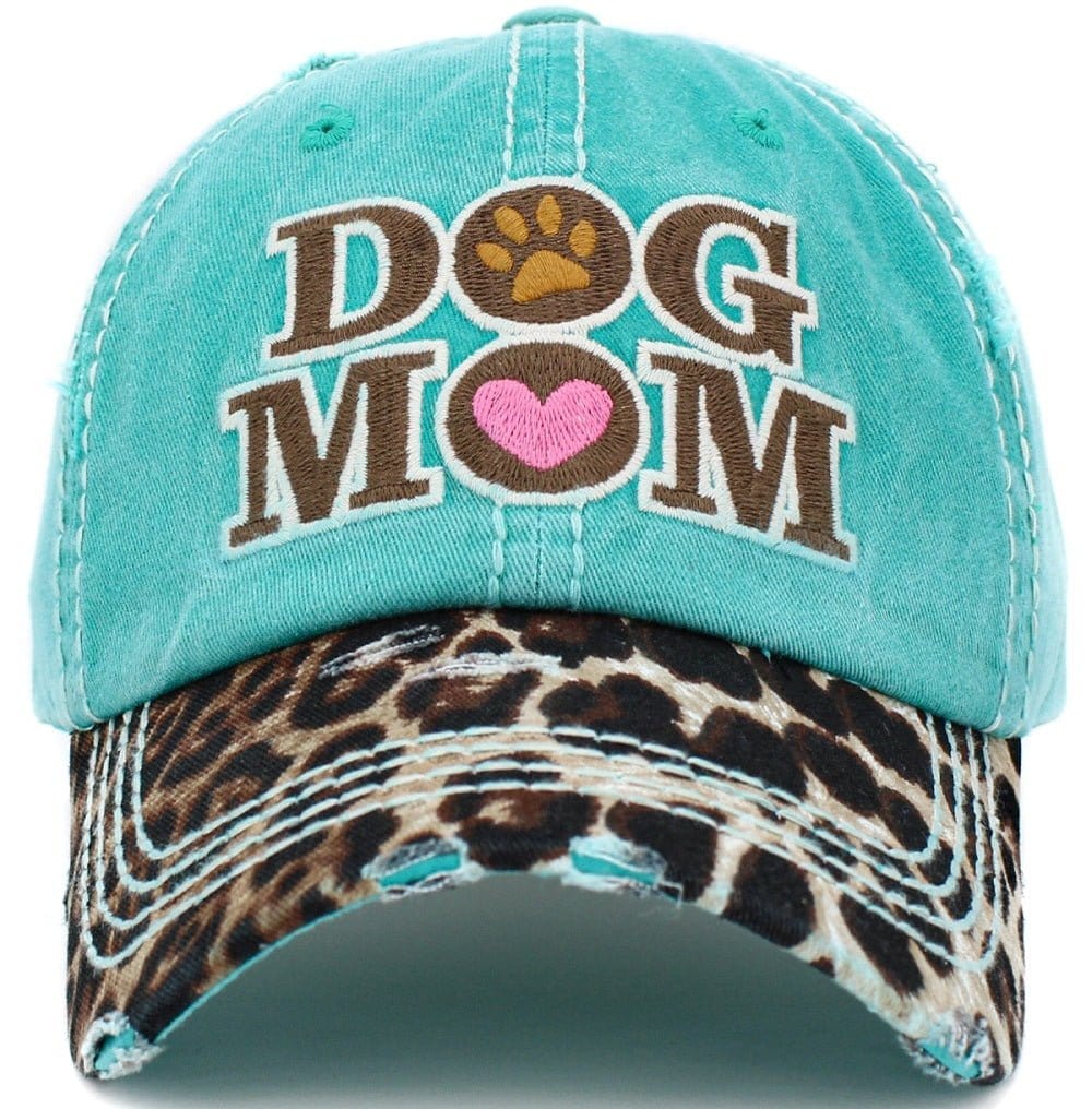 KBV1391 "Dog Mom" Vintage Washed Baseball Cap - MiMi Wholesale