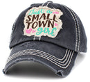 KBV1392 "Just A Small Town Girl" Vintage Washed Baseball Cap - MiMi Wholesale