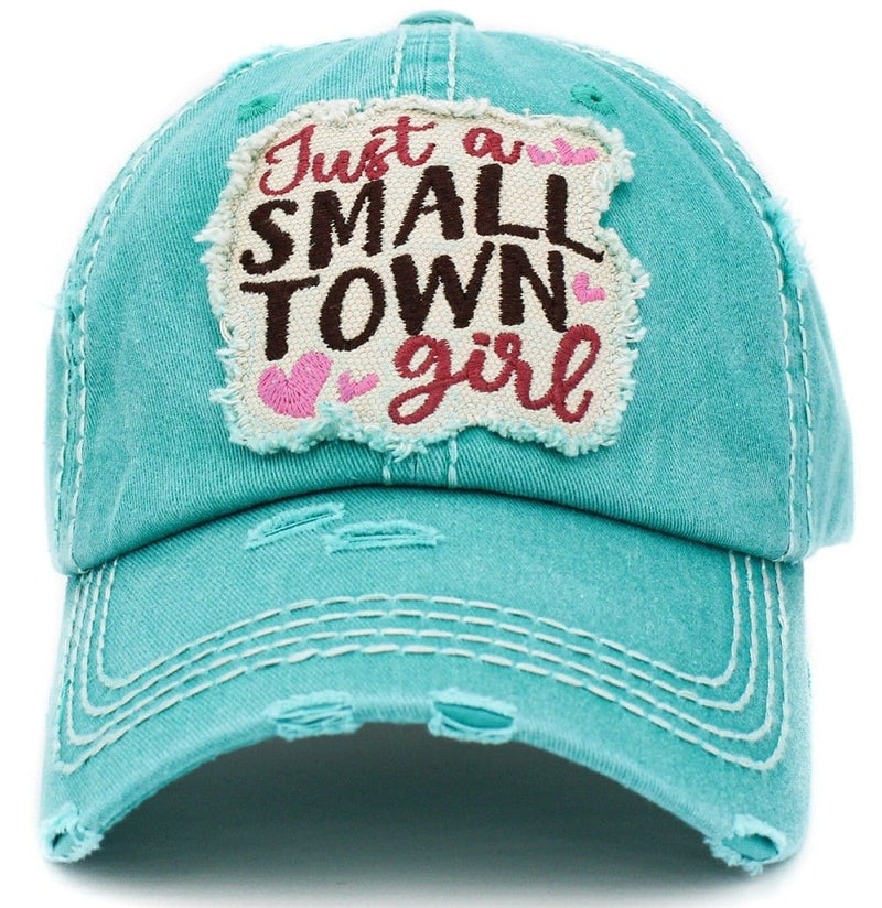 KBV1392 "Just A Small Town Girl" Vintage Washed Baseball Cap - MiMi Wholesale