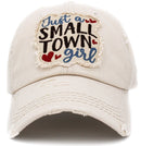 KBV1392 "Just A Small Town Girl" Vintage Washed Baseball Cap - MiMi Wholesale