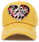 KBV1393 "Baseball Babe" Vintage Washed Baseball Cap - MiMi Wholesale