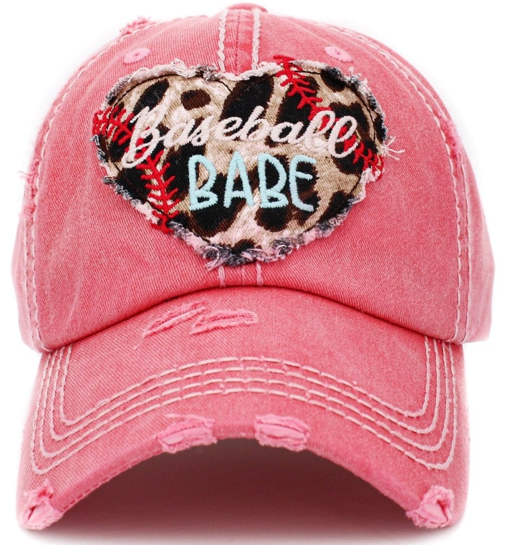 KBV1393 "Baseball Babe" Vintage Washed Baseball Cap - MiMi Wholesale