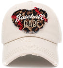 KBV1393 "Baseball Babe" Vintage Washed Baseball Cap - MiMi Wholesale