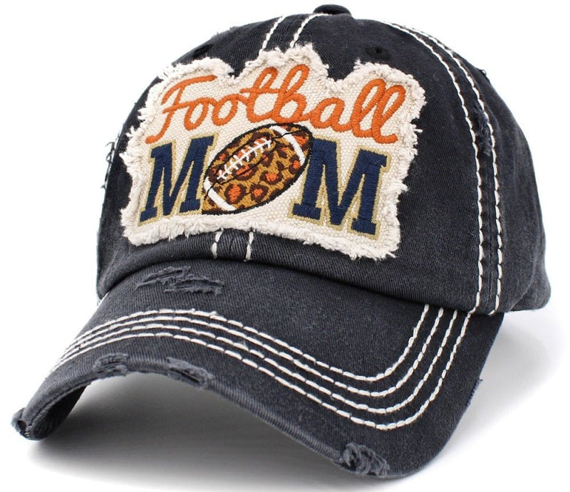 KBV1395 "Football Mom" Vintage Washed Baseball Cap - MiMi Wholesale
