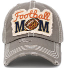 KBV1395 "Football Mom" Vintage Washed Baseball Cap - MiMi Wholesale
