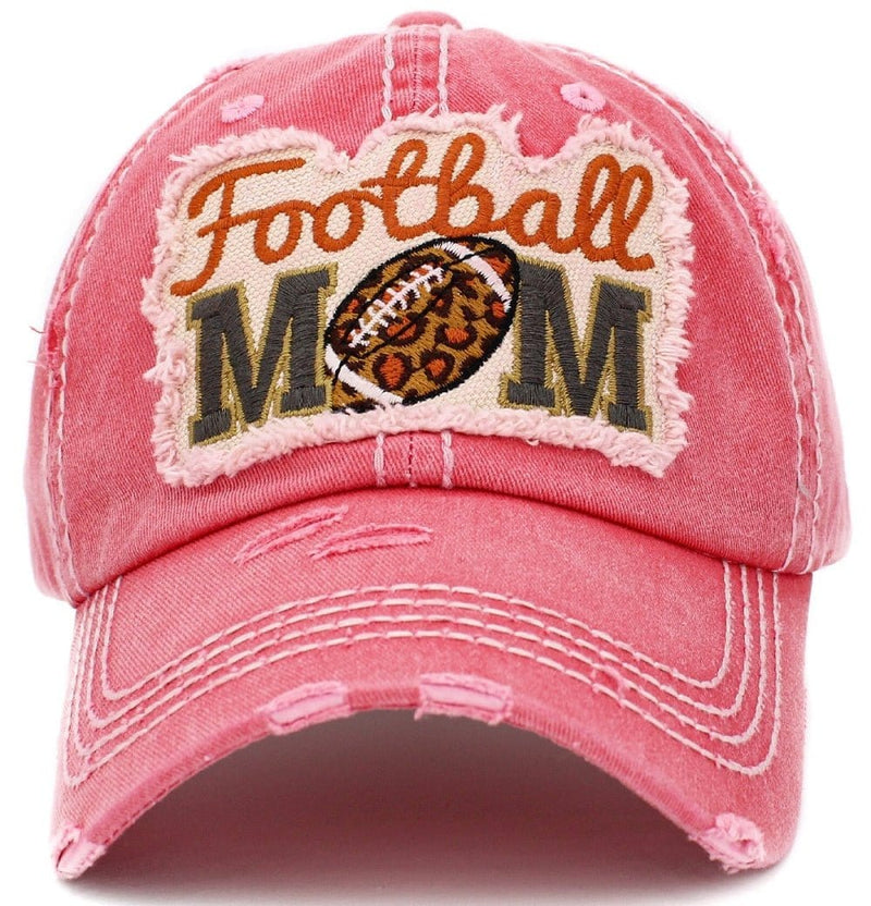 KBV1395 "Football Mom" Vintage Washed Baseball Cap - MiMi Wholesale