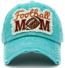 KBV1395 "Football Mom" Vintage Washed Baseball Cap - MiMi Wholesale