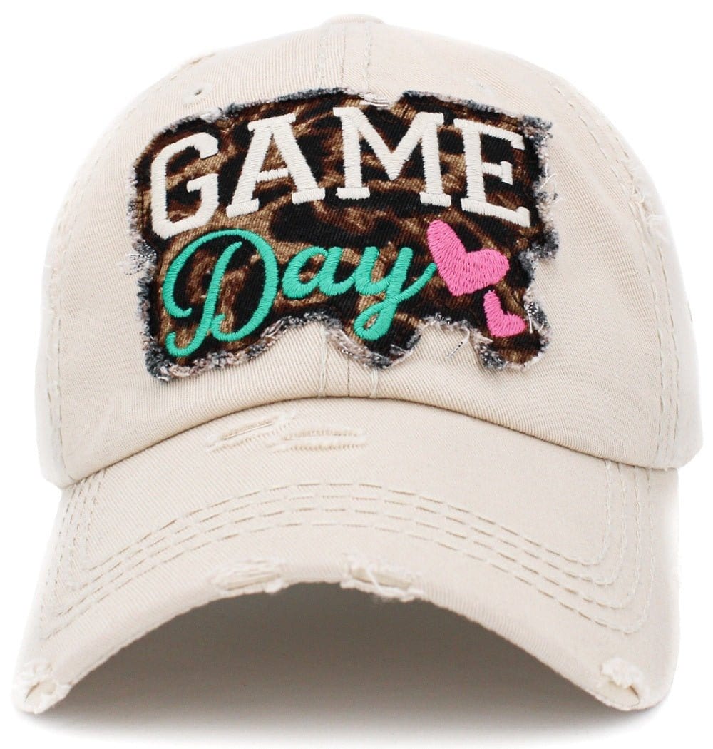 KBV1396 "Game Day" Vintage Washed Baseball Cap - MiMi Wholesale