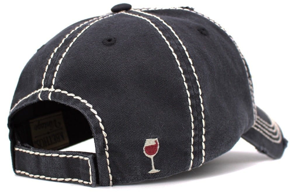 KBV1398 "Sip Happens" Vintage Washed Baseball Cap - MiMi Wholesale