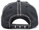 KBV1403 ''AMAZING GRACE'' Distressed Cotton Cap - MiMi Wholesale