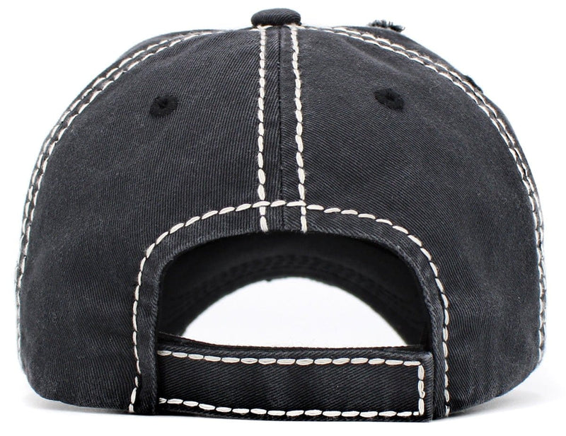 KBV1410 "COFFEE KEEPS ME GOING" Vintage Distressed Cotton Cap - MiMi Wholesale
