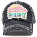 KBV1420 "Sunshine and Whiskey" Vintage Washed Ball Cap - MiMi Wholesale
