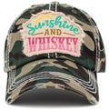 KBV1420 "Sunshine and Whiskey" Vintage Washed Ball Cap - MiMi Wholesale