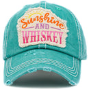 KBV1420 "Sunshine and Whiskey" Vintage Washed Ball Cap - MiMi Wholesale