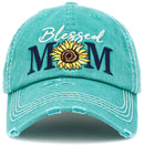 KBV1425 "Blessed Mom" Vintage Washed Baseball Cap - MiMi Wholesale