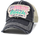 KBV1429 "99 Problems But A Beach Ain't" Vintage Distressed Ballcap - MiMi Wholesale