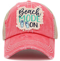 KBV1430 "Beach Mode On" Vintage Distressed Ballcap - MiMi Wholesale