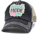 KBV1430 "Beach Mode On" Vintage Distressed Ballcap - MiMi Wholesale