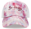 KBV1432 "Be Happy" Vintage Washed Baseball Cap - MiMi Wholesale