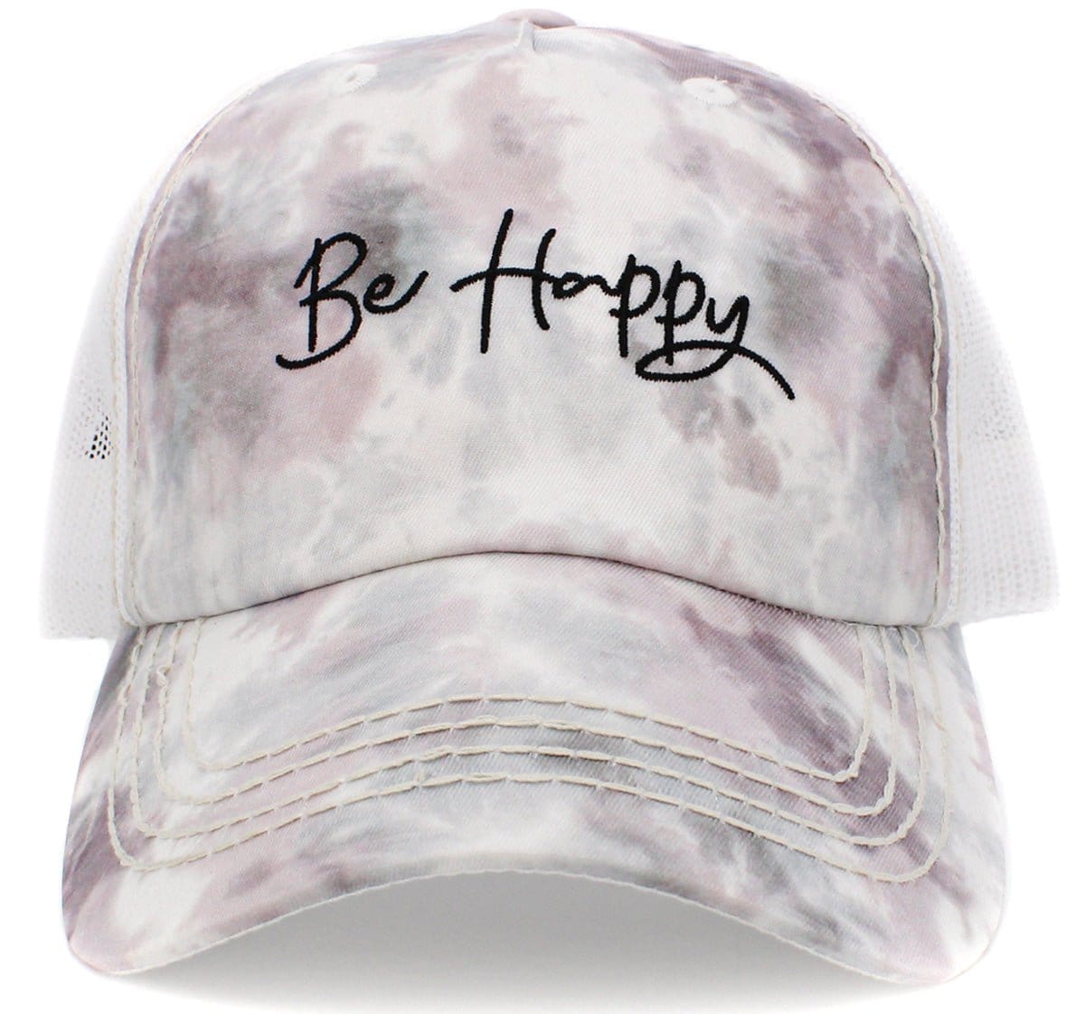 KBV1432 "Be Happy" Vintage Washed Baseball Cap - MiMi Wholesale