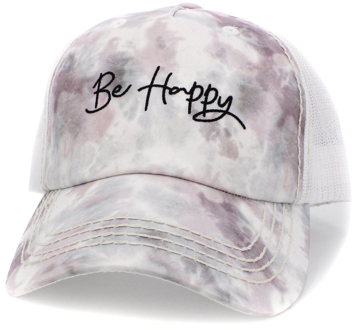 KBV1432 "Be Happy" Vintage Washed Baseball Cap - MiMi Wholesale