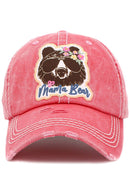 KBV1434 "Mama Bear" Vintage Washed Ball Cap - MiMi Wholesale