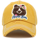 KBV1434 "Mama Bear" Vintage Washed Ball Cap - MiMi Wholesale