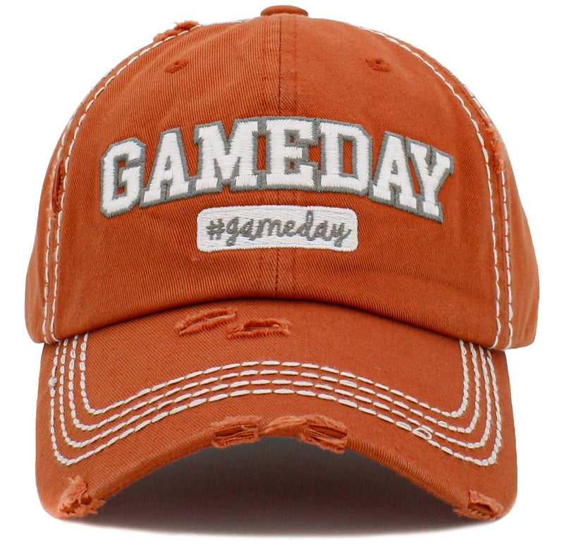 KBV1454 "Game Day" Washed Vintage Ballcap Hat - MiMi Wholesale