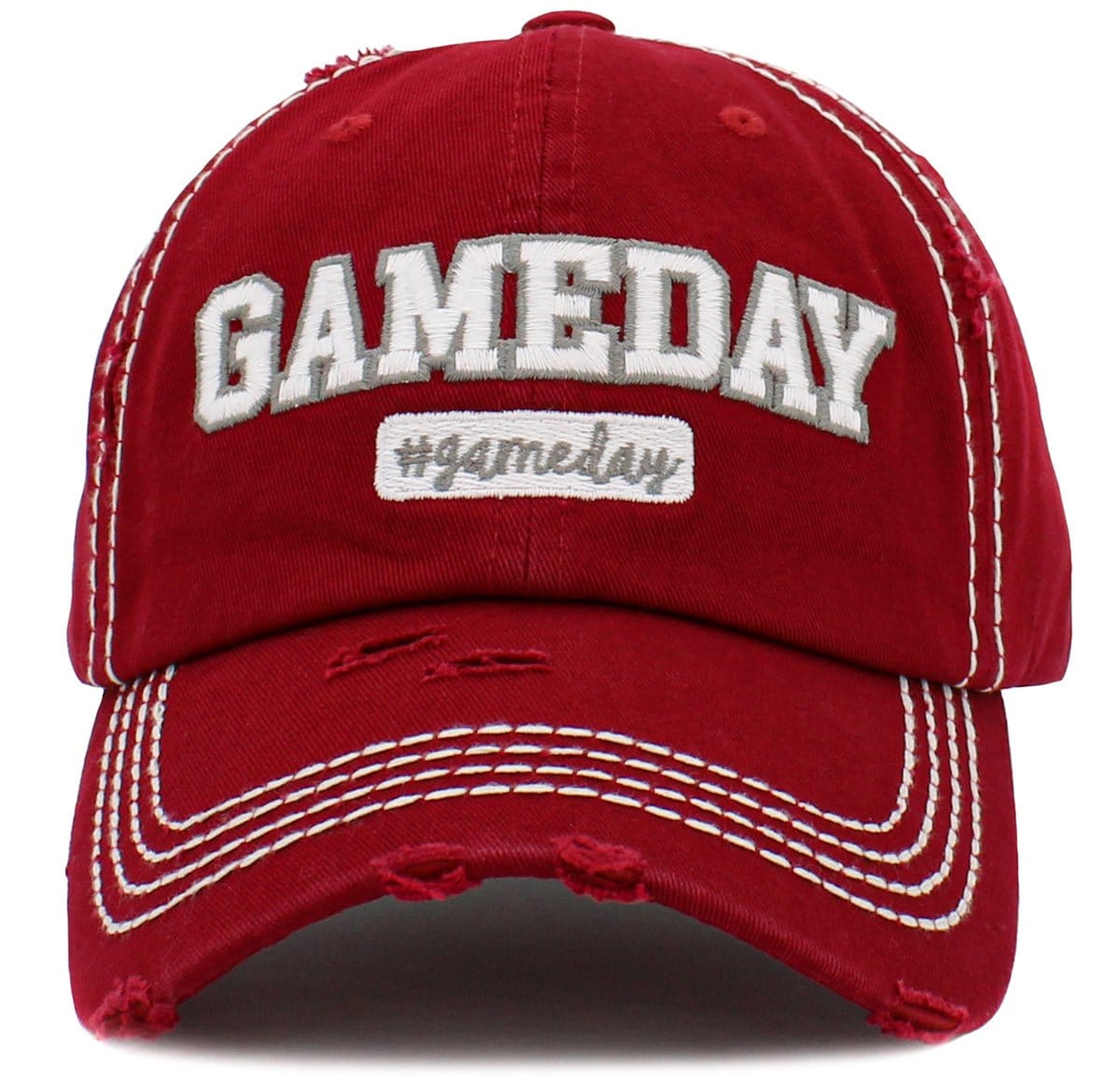 KBV1454 "Game Day" Washed Vintage Ballcap Hat - MiMi Wholesale