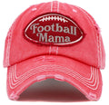 KBV1455 "Football Mama" Washed Vintage Ballcap Hat - MiMi Wholesale