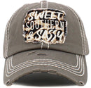 KBV1457 "Sweet Southern & Sassy" Washed Vintage Ballcap - MiMi Wholesale