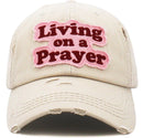 KBV1458 "Living On a Prayer" Washed Vintage Ballcap - MiMi Wholesale