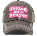 KBV1458 "Living On a Prayer" Washed Vintage Ballcap - MiMi Wholesale