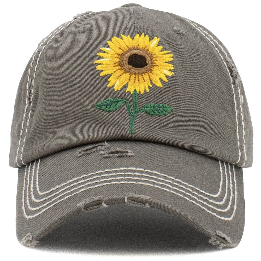 KBV1460 "Sunflower" Washed Vintage Ballcap - MiMi Wholesale