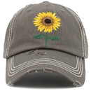 KBV1460 "Sunflower" Washed Vintage Ballcap - MiMi Wholesale