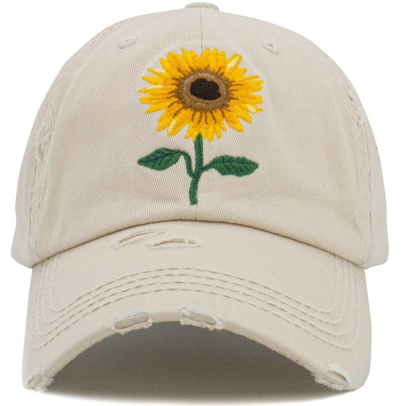 KBV1460 "Sunflower" Washed Vintage Ballcap - MiMi Wholesale