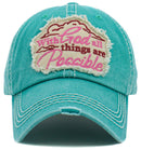 KBV1471 'With God All things are possible' Vintage Ballcap - MiMi Wholesale