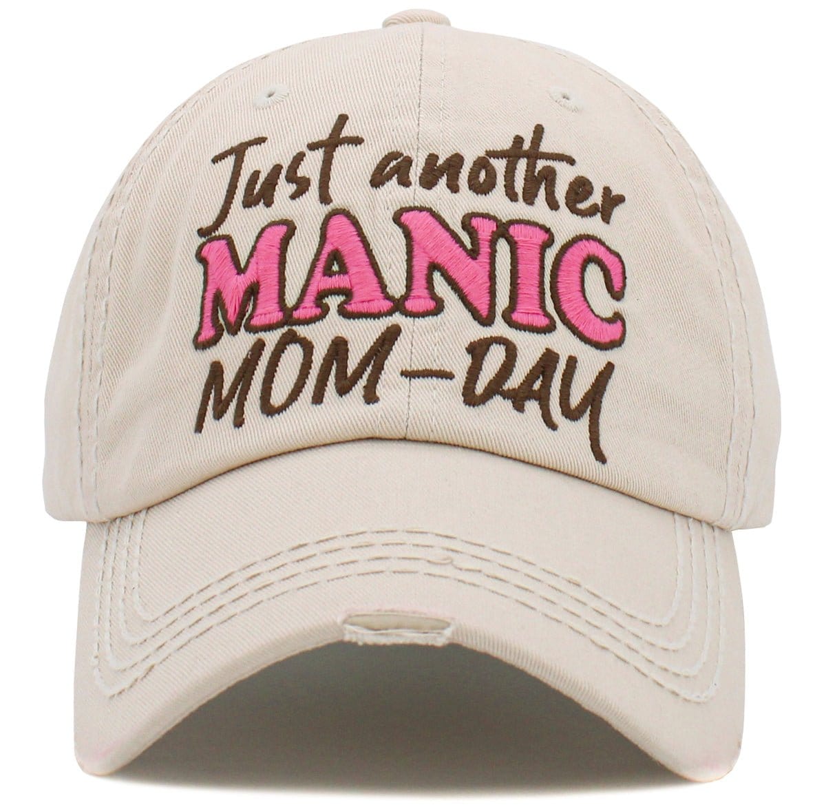 KBV1472 'Just another Manic Mom' Washed Vintage Ballcap - MiMi Wholesale