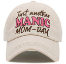 KBV1472 'Just another Manic Mom' Washed Vintage Ballcap - MiMi Wholesale