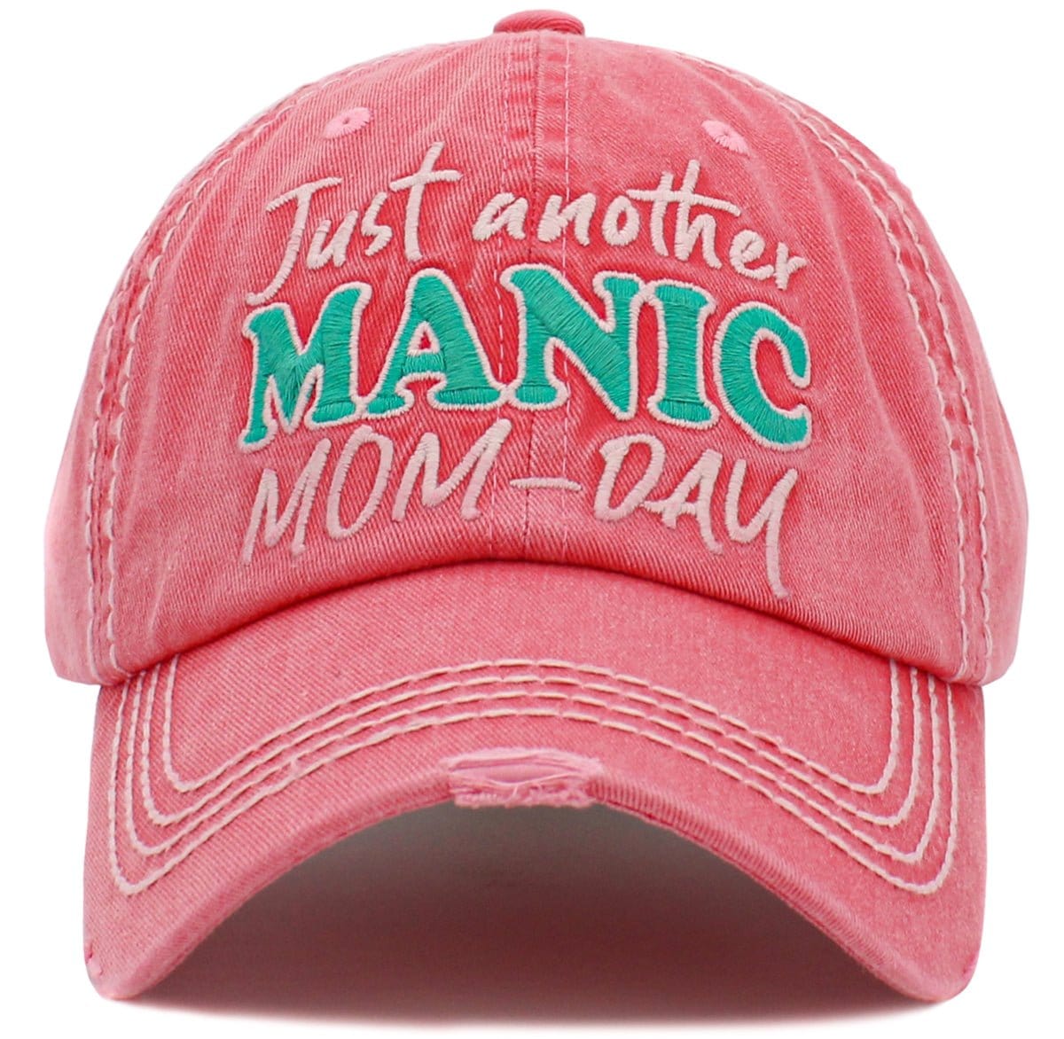 KBV1472 'Just another Manic Mom' Washed Vintage Ballcap - MiMi Wholesale