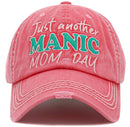 KBV1472 'Just another Manic Mom' Washed Vintage Ballcap - MiMi Wholesale