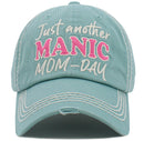 KBV1472 'Just another Manic Mom' Washed Vintage Ballcap - MiMi Wholesale