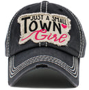 KBV1473 'Just a small town girl' Vintage Ballcap - MiMi Wholesale