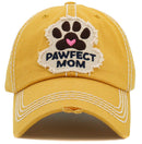 KBV1474 'Pawfect Mom' Washed Vintage Ballcap - MiMi Wholesale